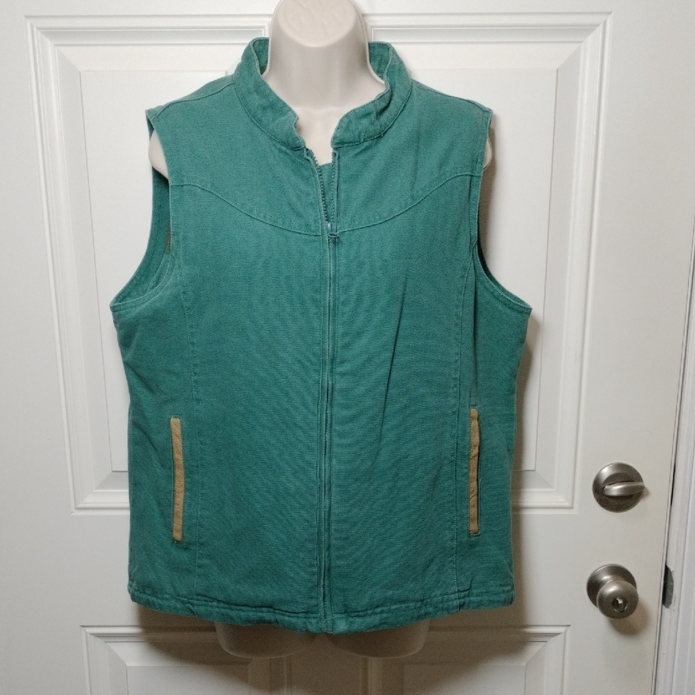 Cabela's Women's Outerwear Green Sleeveless Vest Size L/G